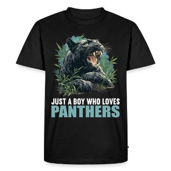 Panthers Panther - Men's Premium Organic T-Shirt - black - Front - Nico (187cm)