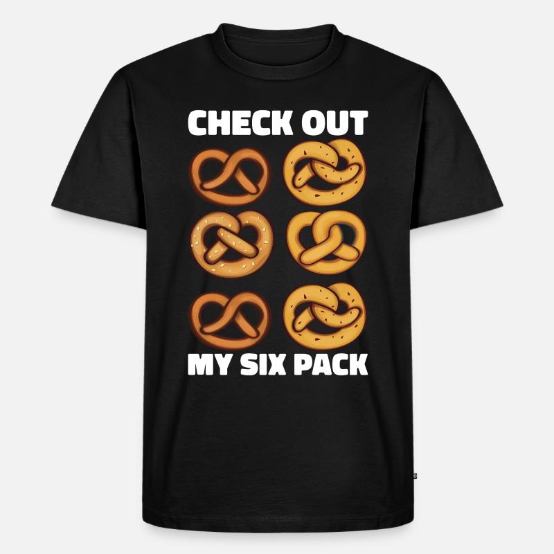 Bretzel Brezeln Bäcker Backwaren - Männer Premium Bio T-Shirt - Schwarz