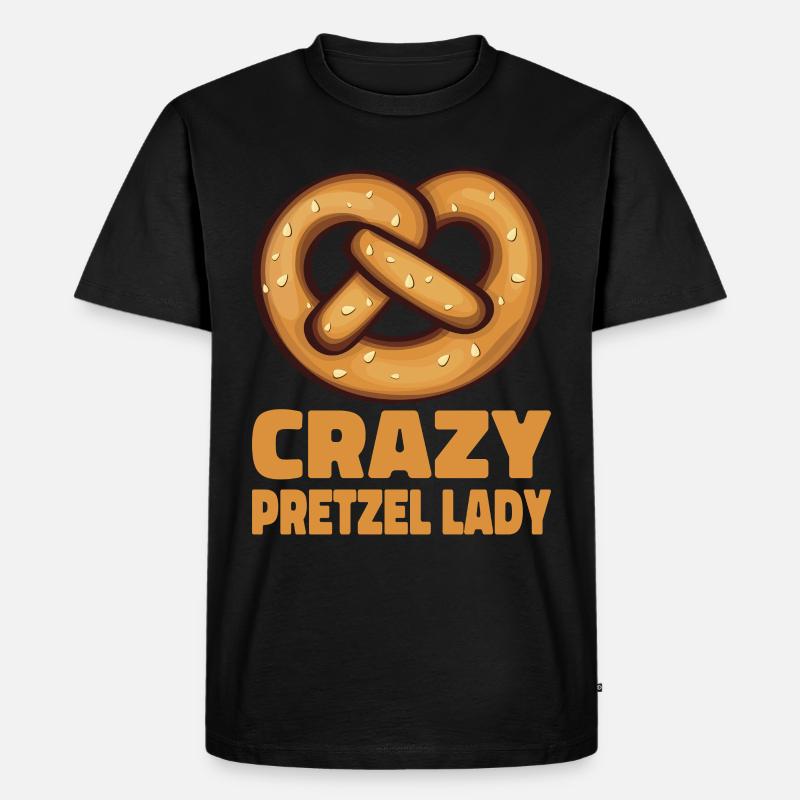 Bretzel Brezeln Bäcker Backwaren - Männer Premium Bio T-Shirt - Schwarz