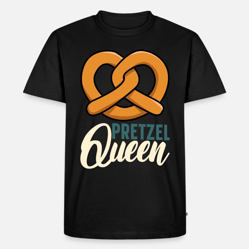 Bretzel Brezeln Bäcker Backwaren - Männer Premium Bio T-Shirt - Schwarz