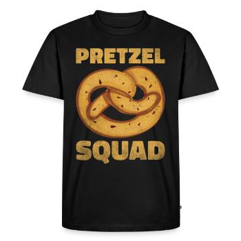 Bretzels Bretzels Boulangers Produits de boulangerie - T-shirt Premium bio Homme - noir - Devant - Nico (187cm)