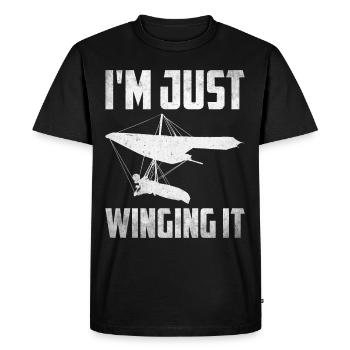Deltaplane Parapente Deltaplane - T-shirt Premium bio Homme - noir - Devant - Nico (187cm)