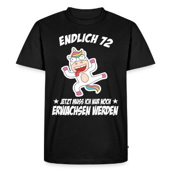 72 anniversaire Paroles positives pour 72 anniversaire - T-shirt Premium bio Homme - noir - Devant - Nico (187cm)