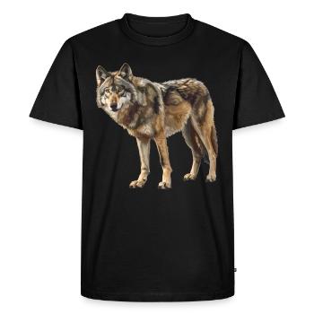 Loups Loup - T-shirt Premium bio Homme - noir - Devant - Nico (187cm)