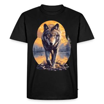 Loups Loup - T-shirt Premium bio Homme - noir - Devant - Nico (187cm)