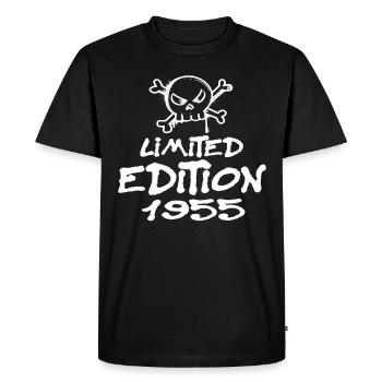 Edition Limitée 1955 Anniversaire Né 1955 - T-shirt Premium bio Homme - noir - Devant - Nico (187cm)