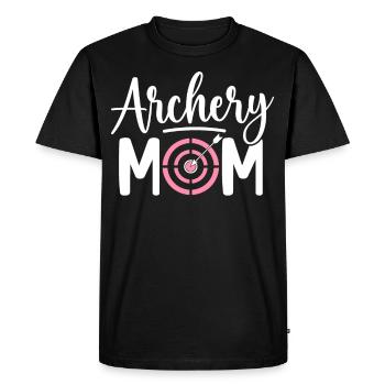 Tir à l’arc Maman Archer Arc et Flèche Fra - T-shirt Premium bio Homme - noir - Devant - Nico (187cm)