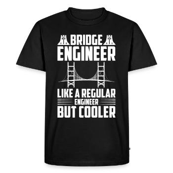 Bridge Engineer Bridge Construction Civil Engineering - Men's Premium Organic T-Shirt - black - Front - Nico (187cm)