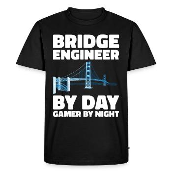 Bridge Engineer Bridge Construction Civil Engineering - Men's Premium Organic T-Shirt - black - Front - Nico (187cm)