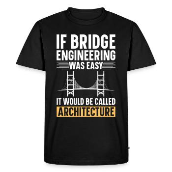 Bridge Engineer Bridge Construction Civil Engineering - Men's Premium Organic T-Shirt - black - Front - Nico (187cm)