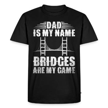 Bridge Engineer Bridge Construction Civil Engineering - Men's Premium Organic T-Shirt - black - Front - Nico (187cm)