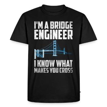Bridge Engineer Bridge Construction Civil Engineering - Men's Premium Organic T-Shirt - black - Front - Nico (187cm)