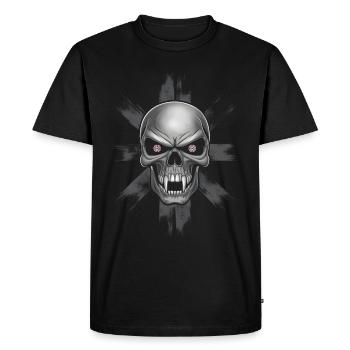 Crâne sinistre vampire - T-shirt Premium bio Homme - noir - Devant - Nico (187cm)