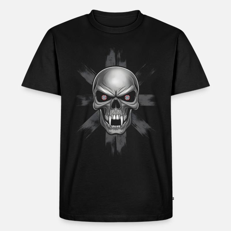 Unheimlicher Vampirschädel - Männer Premium Bio T-Shirt - Schwarz
