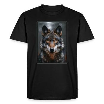 Loups Loup - T-shirt Premium bio Homme - noir - Devant - Nico (187cm)