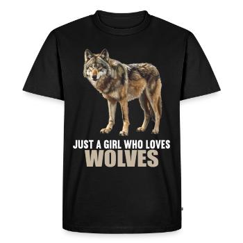 Loups Loup - T-shirt Premium bio Homme - noir - Devant - Nico (187cm)