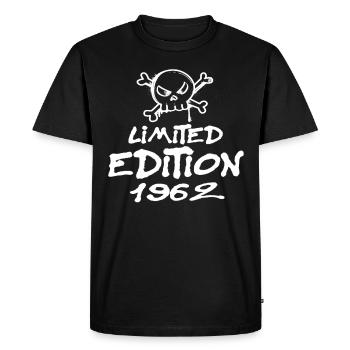 Edition Limitée 1962 Anniversaire Né 1962 - T-shirt Premium bio Homme - noir - Devant - Nico (187cm)