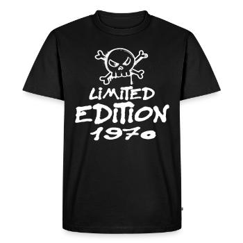 Edition Limitée 1970 Anniversaire Né 1970 - T-shirt Premium bio Homme - noir - Devant - Nico (187cm)