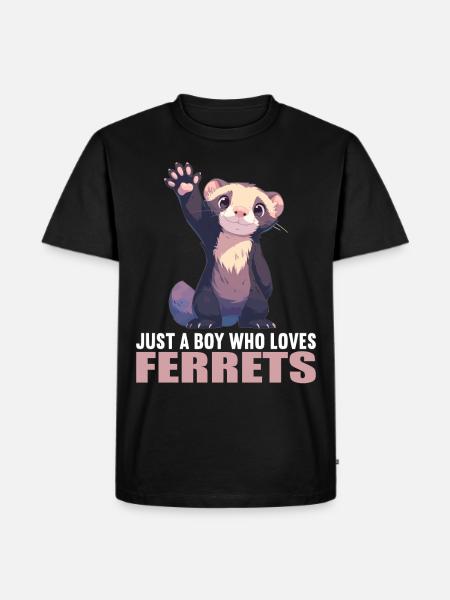 Ferret Frettchen - Men's Premium Organic T-Shirt - black