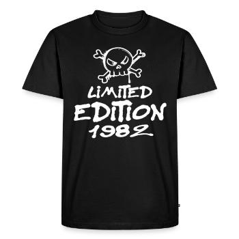 Limited Edition 1982 Birthday Born 1982 - Men's Premium Organic T-Shirt - black - Front - Nico (187cm)