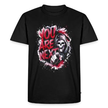 Grim Reaper Vous êtes le prochain ! - T-shirt Premium bio Homme - noir - Devant - Nico (187cm)