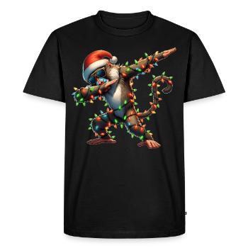 Lunettes de soleil babouin à pois Noël mignon - T-shirt Premium bio Homme - noir - Devant - Nico (187cm)