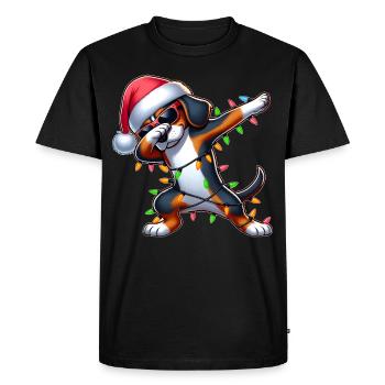 Polka Dot Coonhound Chien Lunettes de soleil Cute Weih - T-shirt Premium bio Homme - noir - Devant - Nico (187cm)