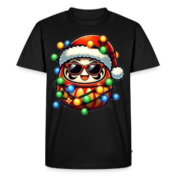 Polka Dot Daruma Doll Japan Sunglasses Cute - Men's Premium Organic T-Shirt - black - Front - Nico (187cm)