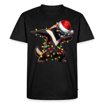 Dabbing Honey Badger Ratel Lunettes de soleil mignon - T-shirt Premium bio Homme - noir - Devant - Nico (187cm)