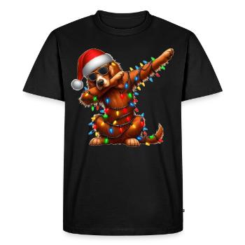 Polka Dot Irish Setter Dog Sunglasses Cute W - Men's Premium Organic T-Shirt - black - Front - Nico (187cm)