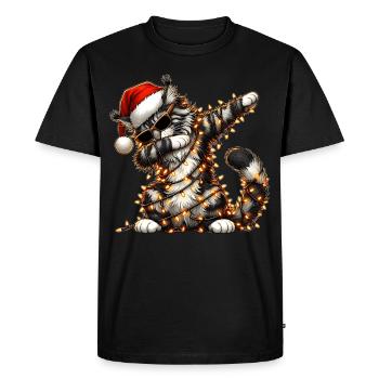 Polka Dot Maine Coon Cat Sunglasses Cute We - Men's Premium Organic T-Shirt - black - Front - Nico (187cm)