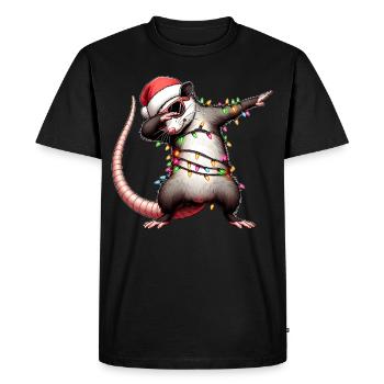 Polka Dot Sunglasses Cute Christmas - Men's Premium Organic T-Shirt - black - Front - Nico (187cm)
