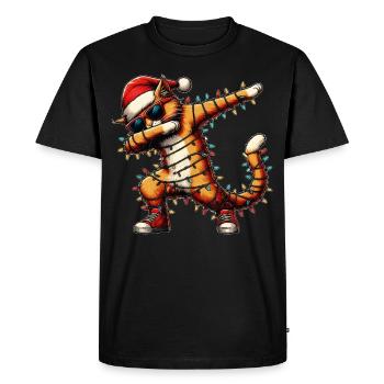 Lunettes de soleil Polka Dot Orange Cat Tabby Cat Jamais - T-shirt Premium bio Homme - noir - Devant - Nico (187cm)