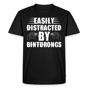 Binturong raton laveur ours rampant chat rampant - T-shirt Premium bio Homme - noir - Devant - Nico (187cm)