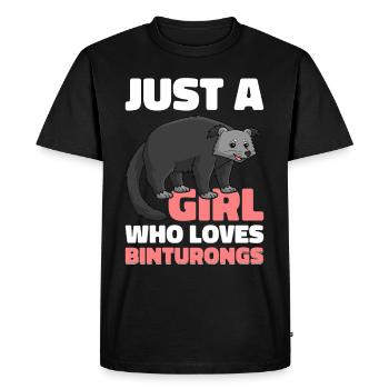 Binturong raton laveur ours rampant chat rampant - T-shirt Premium bio Homme - noir - Devant - Nico (187cm)