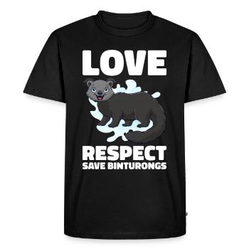 Binturong raton laveur ours rampant chat rampant - T-shirt Premium bio Homme - noir - Devant - Nico (187cm)