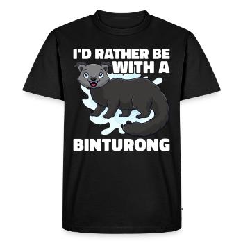 Binturong raton laveur ours rampant chat rampant - T-shirt Premium bio Homme - noir - Devant - Nico (187cm)