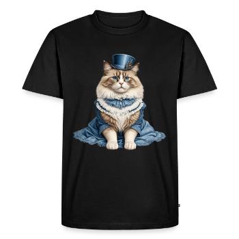 Beautiful lady cat - Men's Premium Organic T-Shirt - black - Front - Nico (187cm)