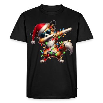 Lunettes de soleil à pois Papillon Chien Mignon Blanc - T-shirt Premium bio Homme - noir - Devant - Nico (187cm)
