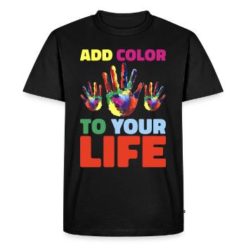 Holi India Holi Festival Happy Holi Fest - Men's Premium Organic T-Shirt - black - Front - Nico (187cm)