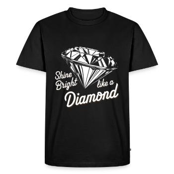 Brille comme un diamant - T-shirt Premium bio Homme - noir - Devant - Nico (187cm)