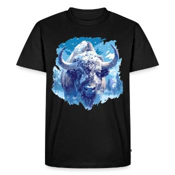 Bisons Bison - Men's Premium Organic T-Shirt - black - Front - Nico (187cm)