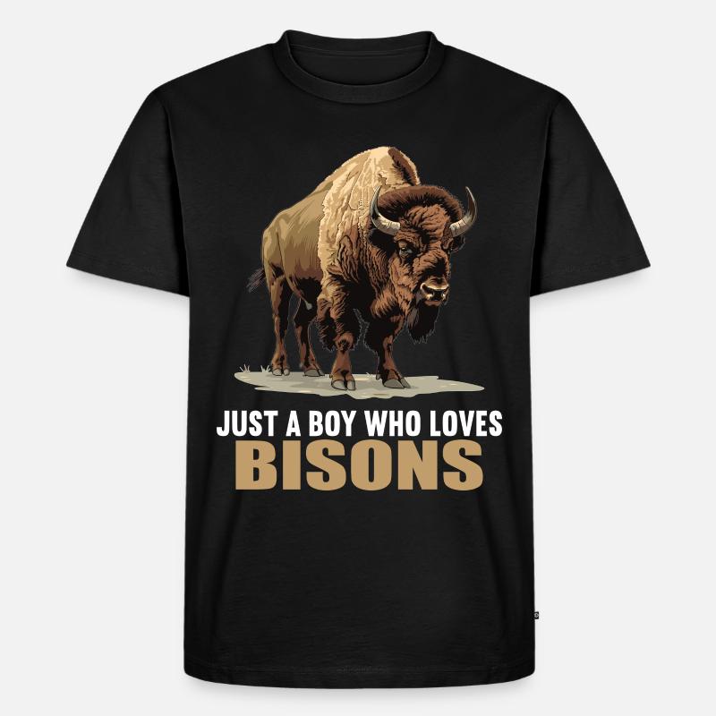 Bisons Bison - Männer Premium Bio T-Shirt - Schwarz