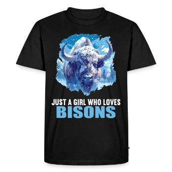 Bisons Bison - Men's Premium Organic T-Shirt - black - Front - Nico (187cm)