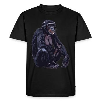 Bonobos Bonobo - Men's Premium Organic T-Shirt - black - Front - Nico (187cm)