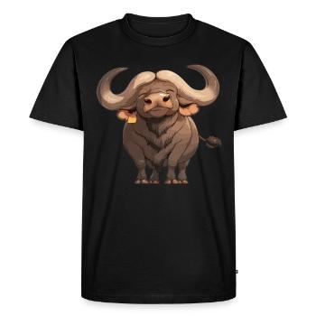 Buffles Buffalo Büffel - T-shirt Premium bio Homme - noir - Devant - Nico (187cm)