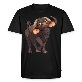 Buffles Buffalo Büffel - T-shirt Premium bio Homme - noir - Devant - Nico (187cm)