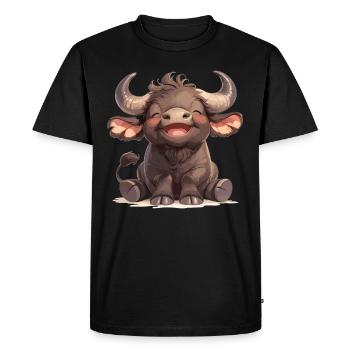 Buffles Buffalo Büffel - T-shirt Premium bio Homme - noir - Devant - Nico (187cm)