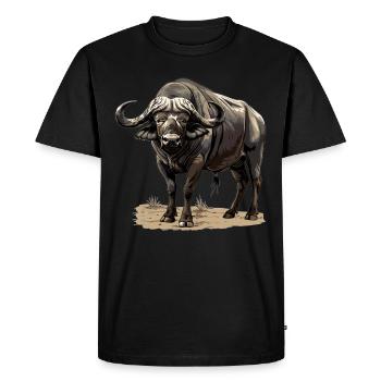Buffles Buffalo Büffel - T-shirt Premium bio Homme - noir - Devant - Nico (187cm)