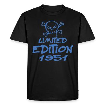 Edition Limitée 1951 Anniversaire Né 1951 - T-shirt Premium bio Homme - noir - Devant - Nico (187cm)